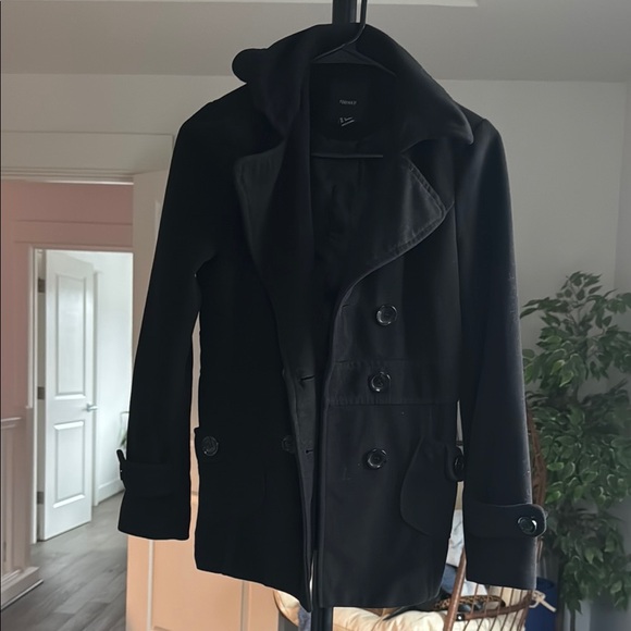 Forever 21 Jackets & Blazers - Black Peacoat